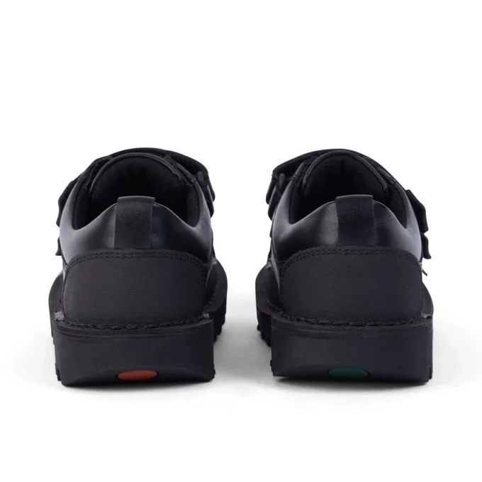 Junior Garçons Kick Scuff Cuir double noir Junior Garçons Kick Scuff Cuir double noir