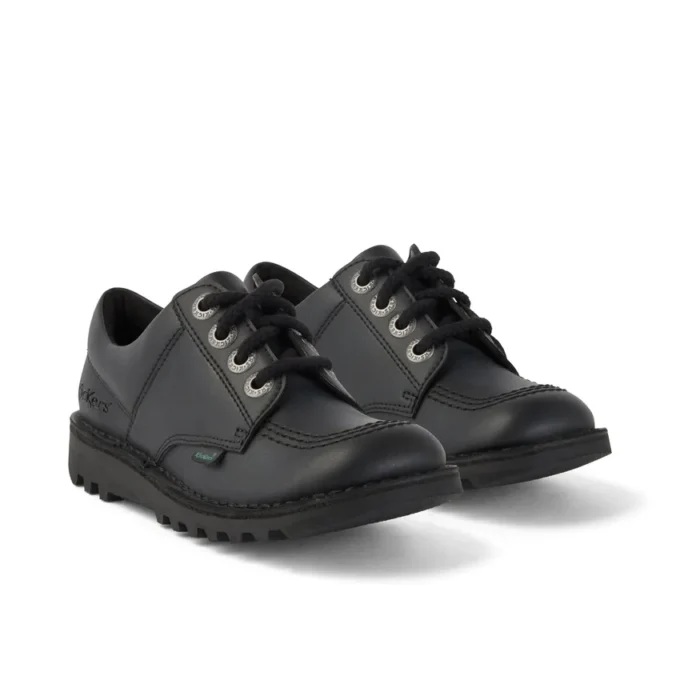 Junior Unisexe Kick Lo Cuir Alternatif Noir