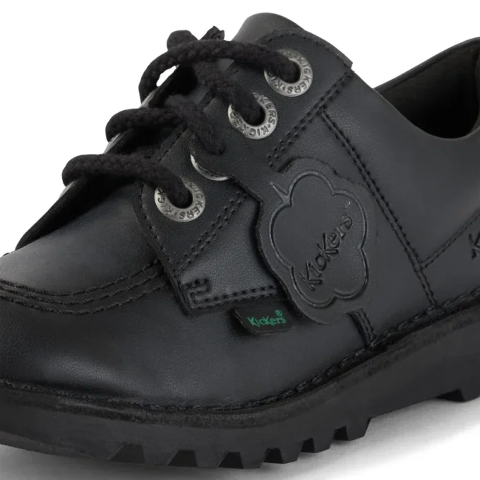 Junior Unisexe Kick Lo Cuir Alternatif Noir