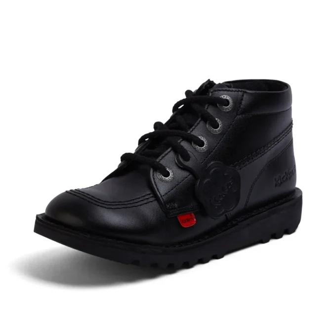Junior Unisexe Lacets en coton Noir