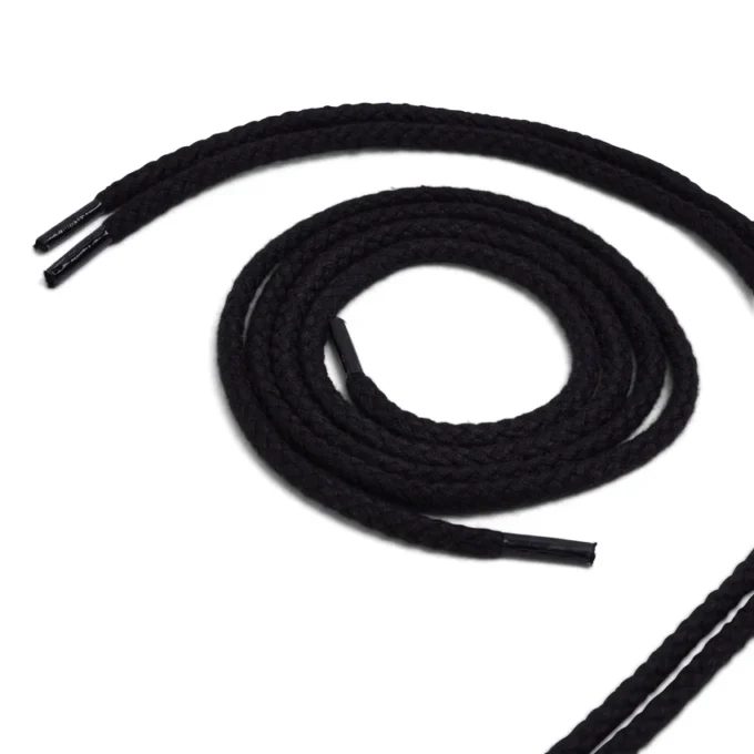 Junior Unisexe Lacets en coton Noir