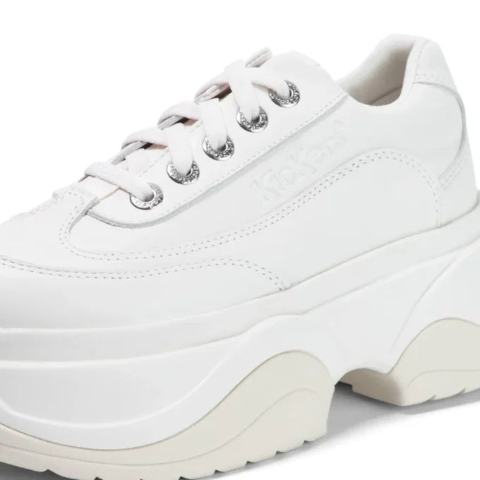 Kade Lo en cuir blanc, unisexe adulte