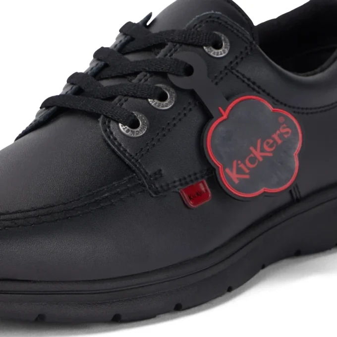 Kelland Lo en cuir noir, unisexe pour enfants Kelland Lo en cuir noir, unisexe pour enfants