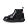 Kick Chelsea Galactic en cuir noir pour bébé fille Kick Chelsea Galactic en cuir noir pour bébé fille