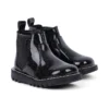 Kick Chelsea Galactic en cuir noir pour bébé fille Kick Chelsea Galactic en cuir noir pour bébé fille