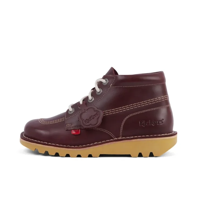 Kick Hi en cuir pour adulte unisexe, rouge foncé Kick Hi en cuir pour adulte unisexe, rouge foncé