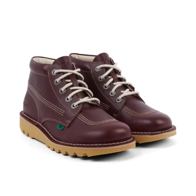 Kick Hi en cuir pour adulte unisexe, rouge foncé Kick Hi en cuir pour adulte unisexe, rouge foncé