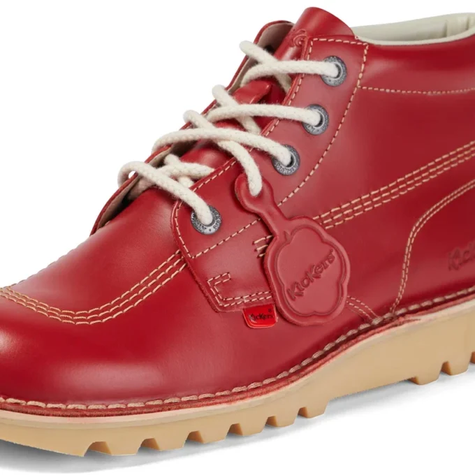 Kick Hi en cuir rouge pour homme