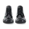 Kick Hi en cuir verni noir, unisexe pour jeunes
