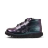 Kick Hi Galactic en cuir verni violet pour petite fille