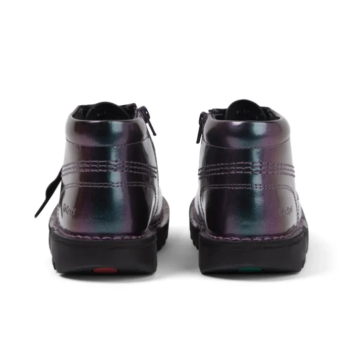 Kick Hi Galactic en cuir verni violet pour petite fille