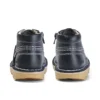 Kick Hi Hi Zip en cuir bleu marine unisexe pour bébé