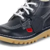 Kick Hi Hi Zip en cuir bleu marine unisexe pour bébé