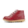 Kick Hi Hi Zip en cuir rouge unisexe pour bébé Kick Hi Hi Zip en cuir rouge unisexe pour bébé