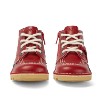Kick Hi Hi Zip en cuir rouge unisexe pour bébé