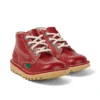 Kick Hi Hi Zip en cuir rouge unisexe pour bébé Kick Hi Hi Zip en cuir rouge unisexe pour bébé