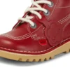 Kick Hi Hi Zip en cuir rouge unisexe pour bébé Kick Hi Hi Zip en cuir rouge unisexe pour bébé