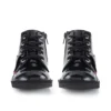 Kick Hi Hi Zip en cuir verni noir, junior unisexe Kick Hi Hi Zip en cuir verni noir, junior unisexe
