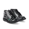 Kick Hi Hi Zip en cuir verni noir, junior unisexe Kick Hi Hi Zip en cuir verni noir, junior unisexe