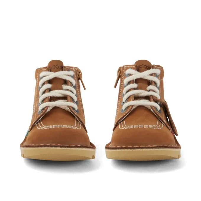 Kick Hi Hi Zip en nubuck beige pour bébé unisexe