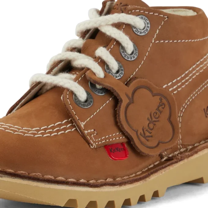 Kick Hi Hi Zip en nubuck beige pour bébé unisexe