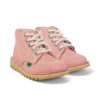 Kick Hi Hi Zip en nubuck rose clair pour bébé, unisexe