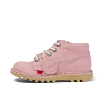 Kick Hi Hi Zip en nubuck rose clair unisexe junior