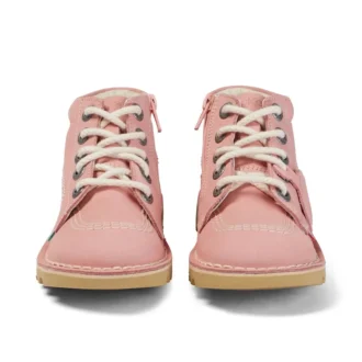 Kick Hi Hi Zip en nubuck rose clair unisexe junior
