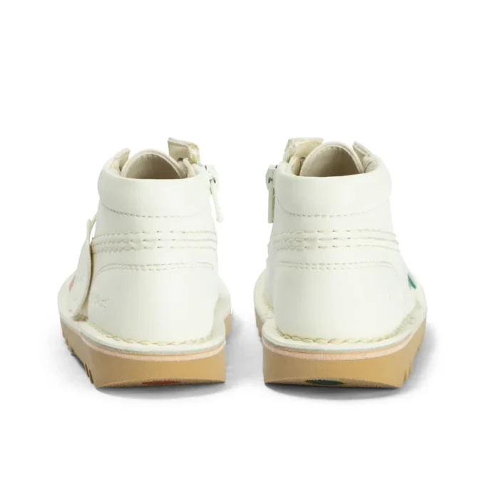 Kick Hi Hi Zip en simili cuir unisexe pour bébé, blanc Kick Hi Hi Zip en simili cuir unisexe pour bébé, blanc