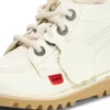 Kick Hi Hi Zip en simili cuir unisexe pour bébé, blanc Kick Hi Hi Zip en simili cuir unisexe pour bébé, blanc