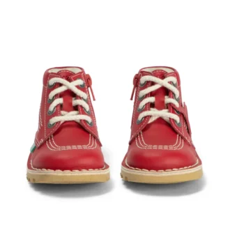 Kick Hi Hi Zip en simili cuir unisexe pour bébé, rouge