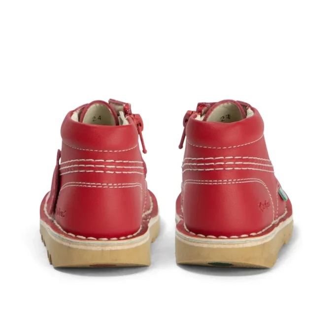 Kick Hi Hi Zip en simili cuir unisexe pour bébé, rouge Kick Hi Hi Zip en simili cuir unisexe pour bébé, rouge