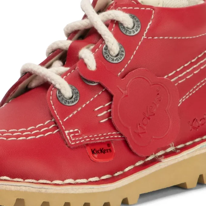 Kick Hi Hi Zip en simili cuir unisexe pour bébé, rouge Kick Hi Hi Zip en simili cuir unisexe pour bébé, rouge