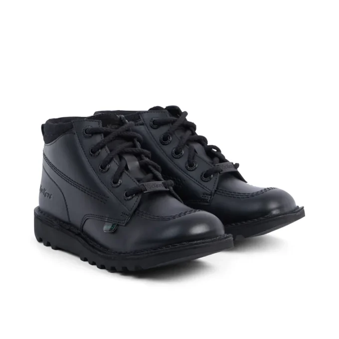 Kick Hi Mix Mesh Leather Noir Unisexe Jeune