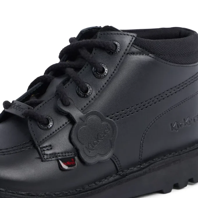 Kick Hi Mix Mesh Leather Noir Unisexe Jeune