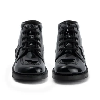 Kick Hi pour femme adulte en cuir et simili cuir verni noir