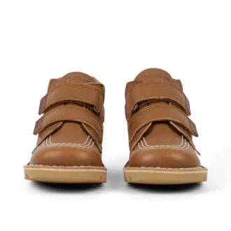Kick Hi Roll en cuir beige unisexe pour tout-petits