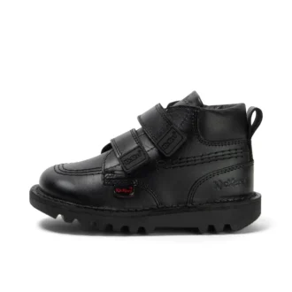 Kick Hi Roll en cuir noir pour garçons en bas âge