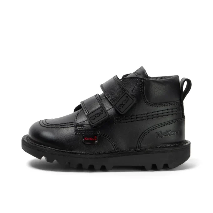Kick Hi Roll en cuir noir pour garçons en bas âge