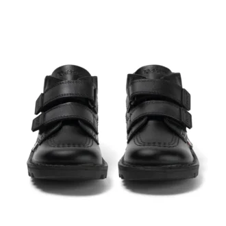 Kick Hi Roll en cuir noir pour garçons en bas âge