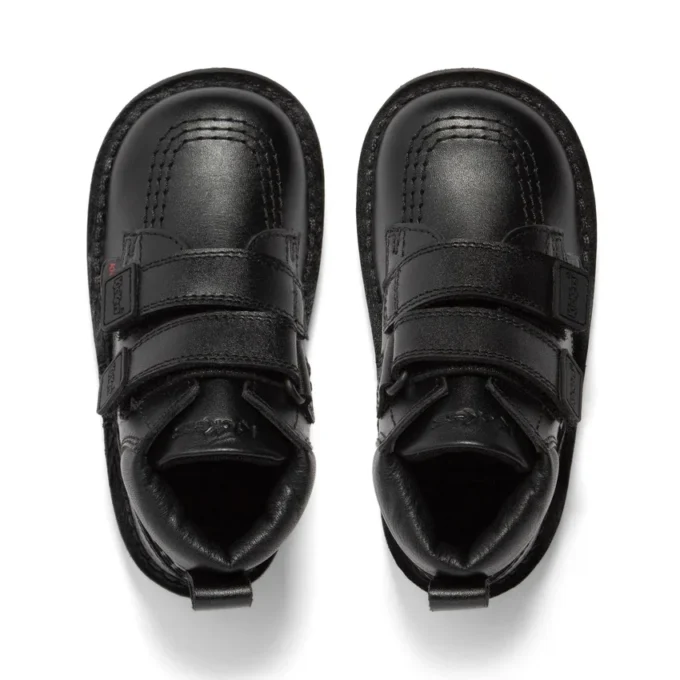Kick Hi Roll en cuir noir pour garçons en bas âge