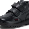 Kick Hi Roll en cuir noir pour garçons en bas âge
