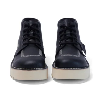 Kick Hi Stack en cuir alternatif noir, unisexe adulte