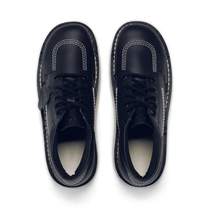 Kick Hi Stack en cuir alternatif noir, unisexe adulte Kick Hi Stack en cuir alternatif noir, unisexe adulte