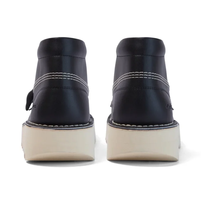 Kick Hi Stack en cuir alternatif noir, unisexe adulte Kick Hi Stack en cuir alternatif noir, unisexe adulte