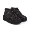 Kick Hi Stack en cuir tacheté noir, unisexe adulte Kick Hi Stack en cuir tacheté noir, unisexe adulte