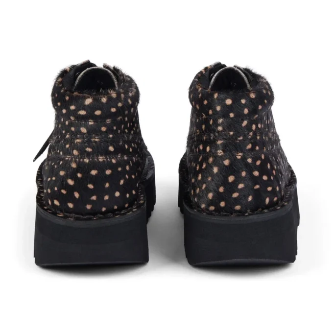Kick Hi Stack en cuir tacheté noir, unisexe adulte Kick Hi Stack en cuir tacheté noir, unisexe adulte
