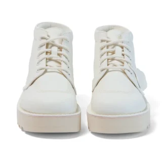 Kick Hi Stack en simili cuir blanc, unisexe adulte