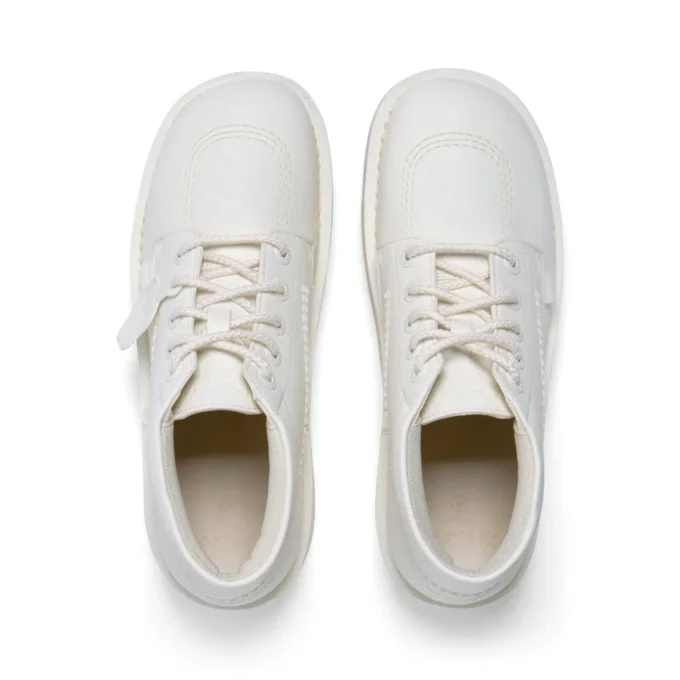 Kick Hi Stack en simili cuir blanc, unisexe adulte