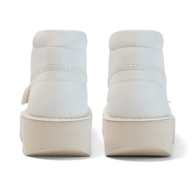 Kick Hi Stack en simili cuir blanc, unisexe adulte